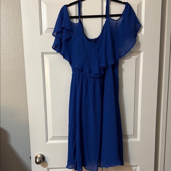 Torrid Blue Ruffled Mini Dress - Picture 1 of 2